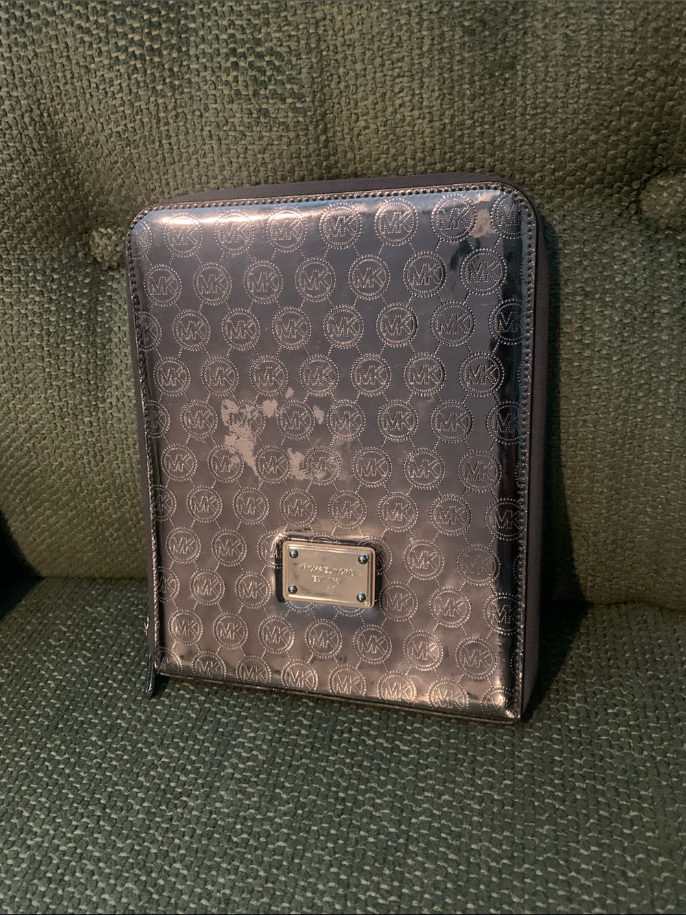Michael Kors Metallic Mirror “MK” Logo Tablet Sleeve
